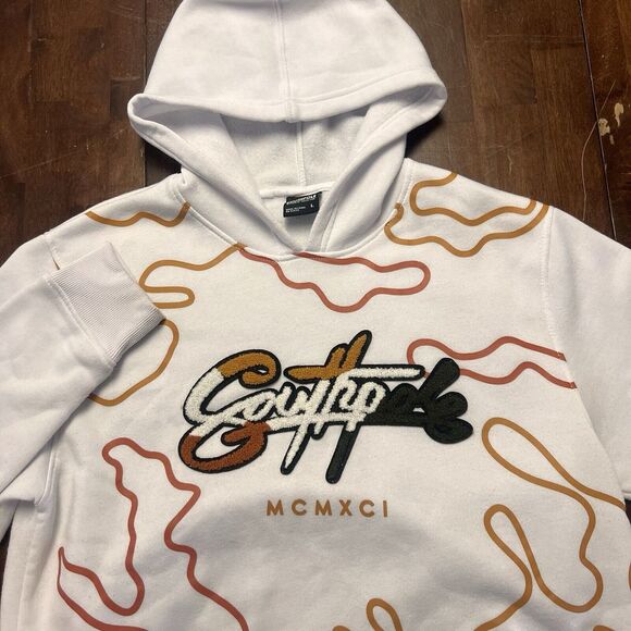 Southpole White Pull Over Hoodie Sweatshirt Men's Large MCMXCI Street Hiphop - Picture 1 of 7